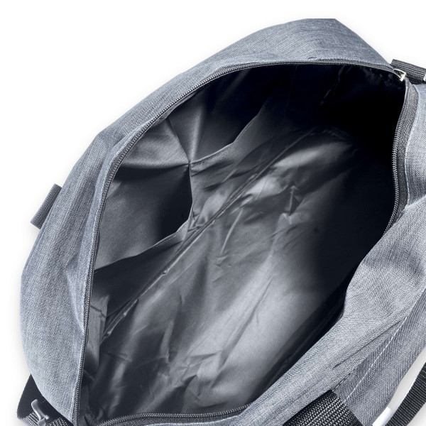 Спортивная сумка с одним отделением и дополнительными карманами, серая