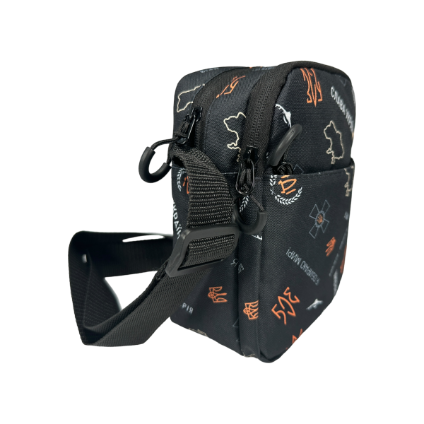 Текстильная сумка через плечо BagWay на три отделения, застежка на молнии, принт 10 Текстильная сумка через плечо BagWay на три отделения, застежка на молнии, принт 10