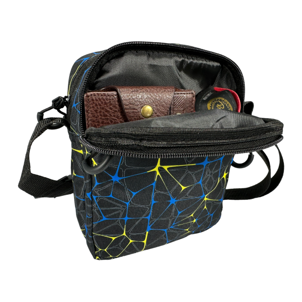 Спортивная сумка через плечо BagWay на три отделения, принт 15