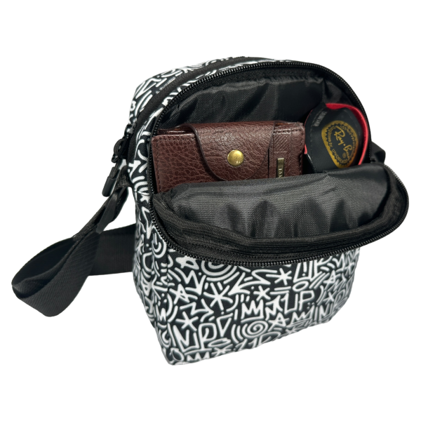 Сумка через плечо BagWay на три отделения, текстиль, принт 21 Сумка через плечо BagWay на три отделения, текстиль, принт 21