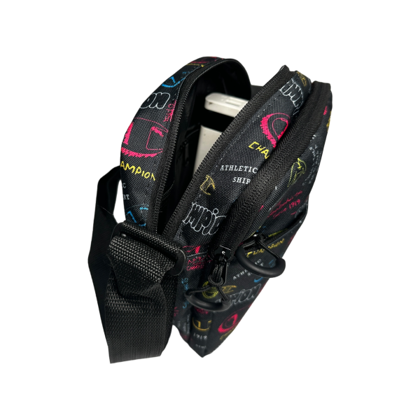 Практичная сумка через плечо BagWay на три отделения, текстиль, принт 24 Практичная сумка через плечо BagWay на три отделения, текстиль, принт 24