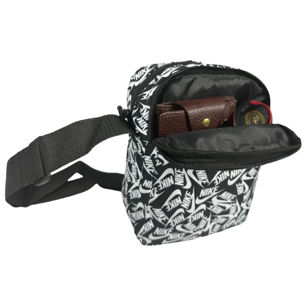 Спортивная сумка через плечо BagWay на три отделения, принт 3