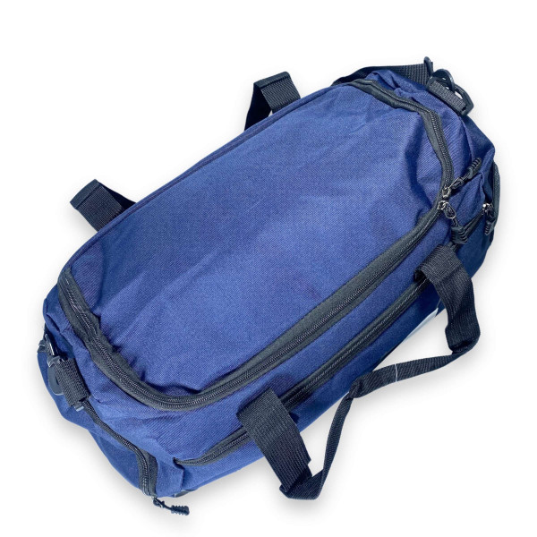 Спортивная сумка одно отделение дополнительные карманы съемный ремень размер: 50*28*25 синий