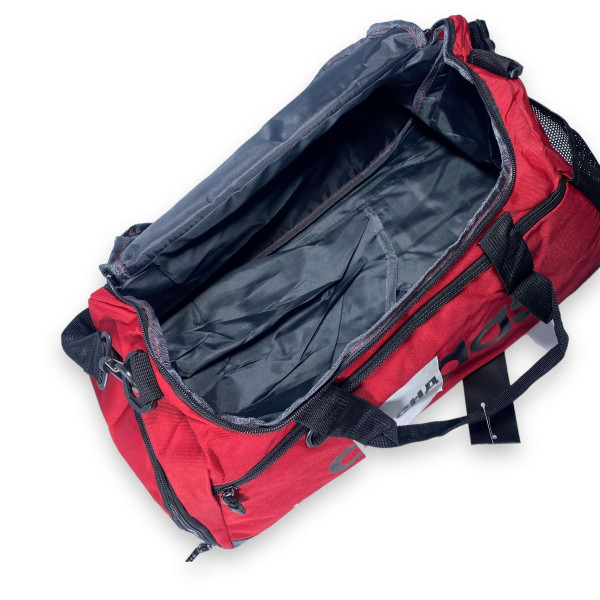Спортивна сумка одне відділення додаткові кишені з'ємний ремінь розмір: 50*26*23 червоний