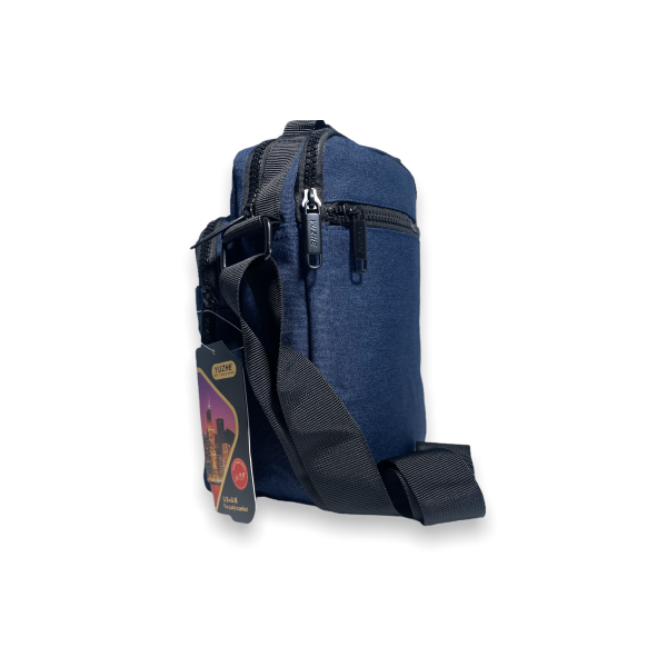 Сумка через плечо мужская, 1966, два основных отделения, дополнительные карманы размеры 22*17*10 см, синяя Сумка через плечо мужская, 1966, два основных отделения, дополнительные карманы размеры 22*17*10 см, синяя