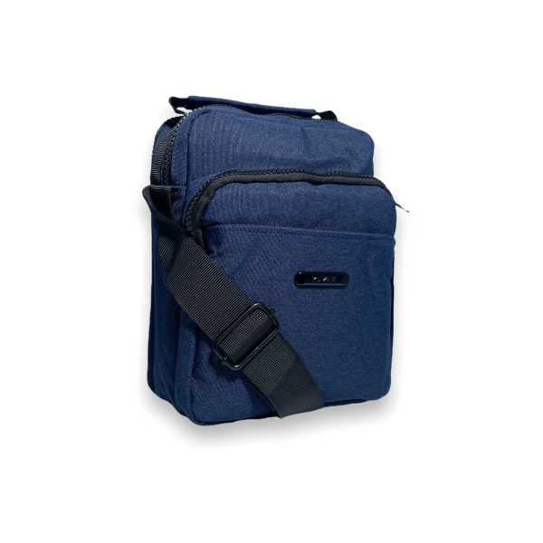 Сумка через плечо мужская, 1966, два основных отделения, дополнительные карманы размеры 22*17*10 см, синяя Сумка через плечо мужская, 1966, два основных отделения, дополнительные карманы размеры 22*17*10 см, синяя