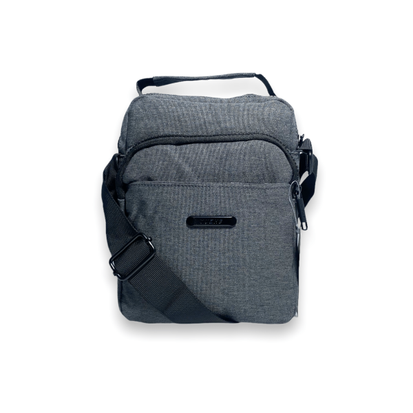 Сумка через плечо мужская, 1966, два основных отделения, дополнительные карманы, размеры 22*17*10 см, серый Сумка через плечо мужская, 1966, два основных отделения, дополнительные карманы, размеры 22*17*10 см, серый