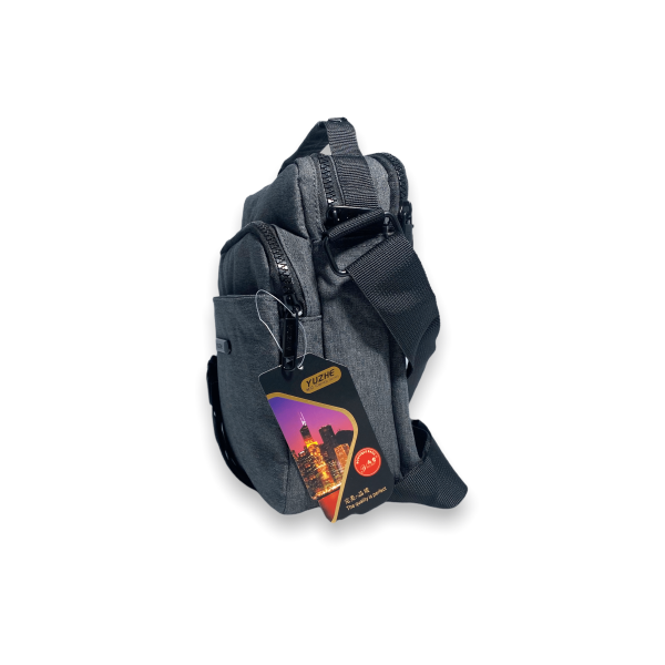 Сумка через плечо мужская, 1966, два основных отделения, дополнительные карманы, размеры 22*17*10 см, серый Сумка через плечо мужская, 1966, два основных отделения, дополнительные карманы, размеры 22*17*10 см, серый