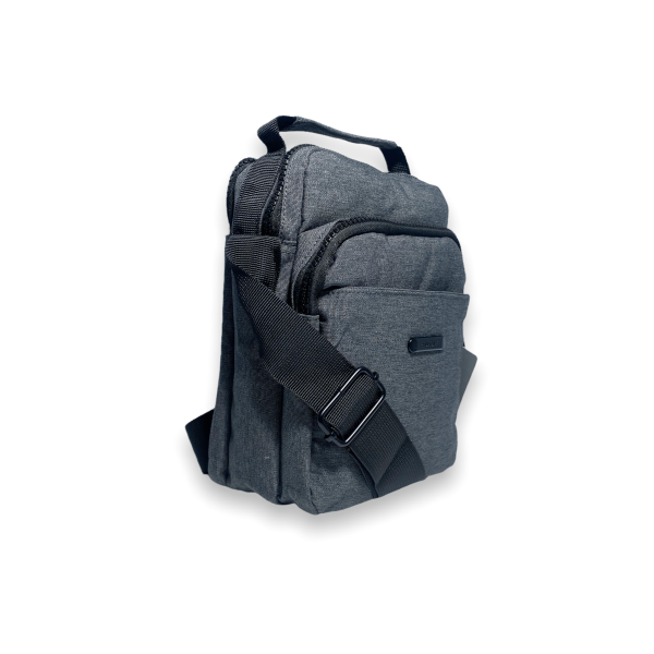 Сумка через плечо мужская, 1966, два основных отделения, дополнительные карманы, размеры 22*17*10 см, серый Сумка через плечо мужская, 1966, два основных отделения, дополнительные карманы, размеры 22*17*10 см, серый