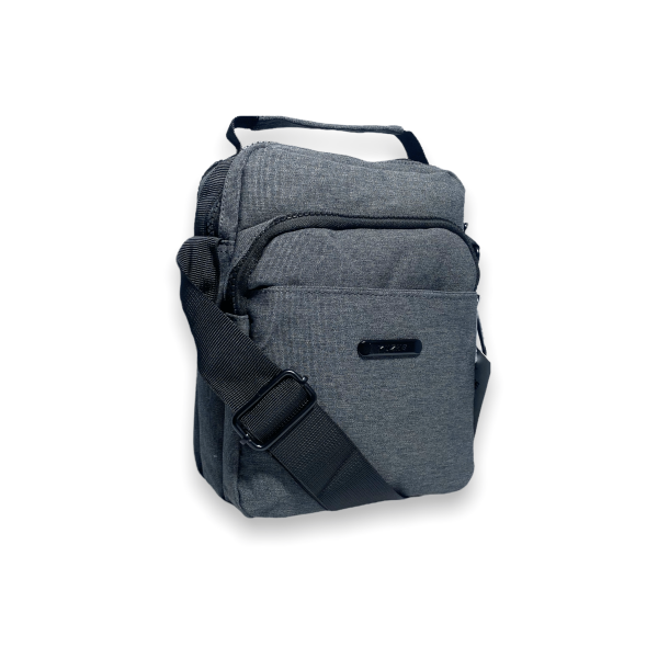 Сумка через плечо мужская, 1966, два основных отделения, дополнительные карманы, размеры 22*17*10 см, серый Сумка через плечо мужская, 1966, два основных отделения, дополнительные карманы, размеры 22*17*10 см, серый