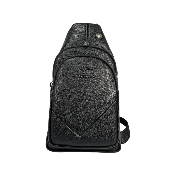 Сумка-слинг на два отделения, 4 л, черная