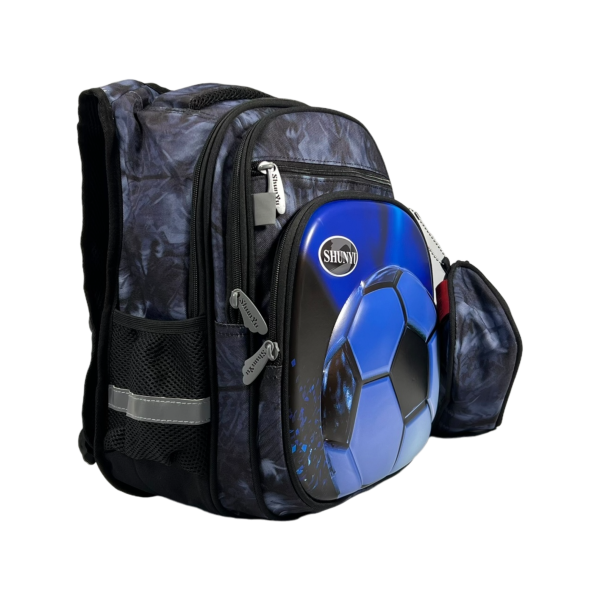 Школьный рюкзак на четыре отделения, пенал в подарок, синий