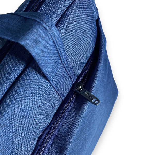 Портфель для ноутбука Zhaocaique, одне відділення, кишені, ремінь, розмір 40*30*7 см синій