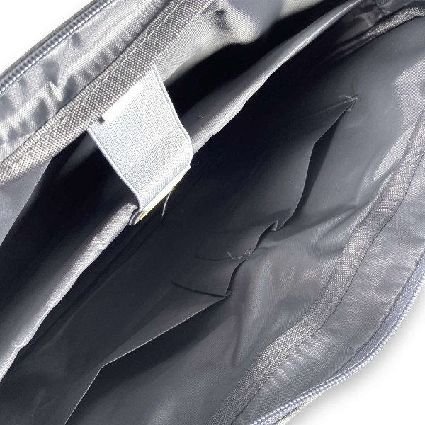 Портфель для ноутбука Zhaocaique, одне відділення, кишені, ремінь, розмір 40*30*7 см сірий