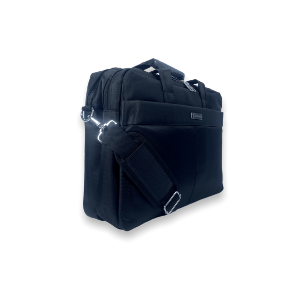 Мужская сумка для ноутбука 2020-А, 2 отделения, фронтальный карман, ремень 135 см, размер: 40*30*10 см черная