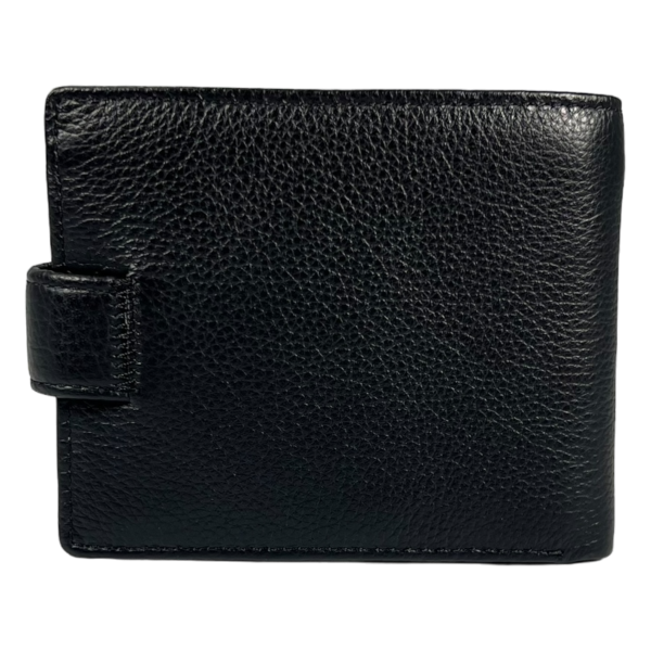 Стильный кожаный мужской кошелек с 3 отделами для купюр