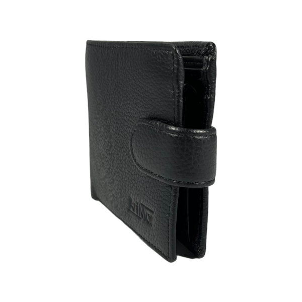 Стильный кожаный мужской кошелек с 3 отделами для купюр