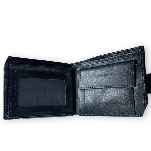 Кошелек мужской, кожзам, черный Кошелек мужской, кожзам, черный