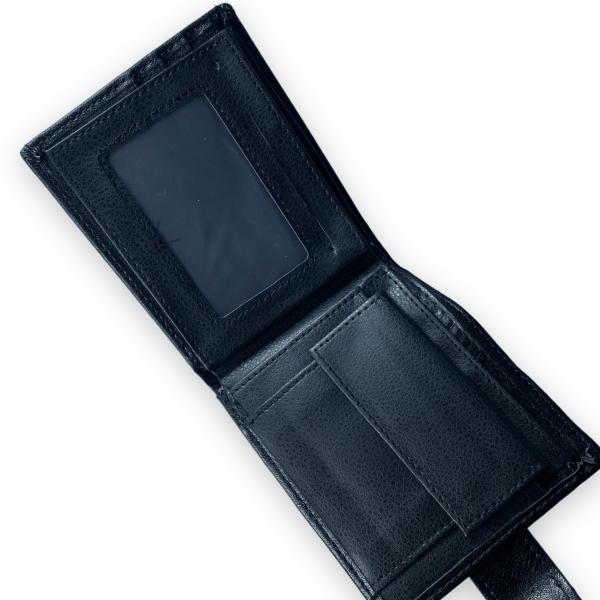 Мужской кошелек SXL кожзаменитель 2 отдела для купюр 4 для карточек размер: 12*10*2 см черный Мужской кошелек SXL кожзаменитель 2 отдела для купюр 4 для карточек размер: 12*10*2 см черный