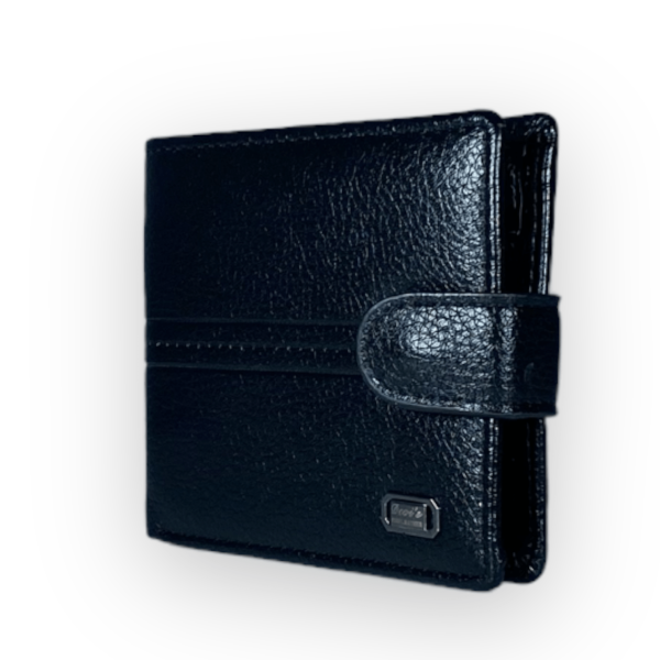 Кошелек мужской Devi's кожзаменитель 4 для карточек 2 отдела для купюр размер: 12*10*2 см черный