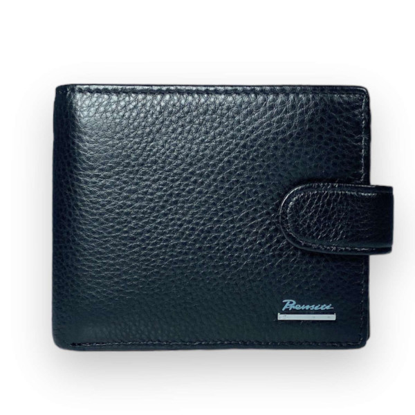Кошелек мужской, кожа 2 отделения для купюр, цвет черный