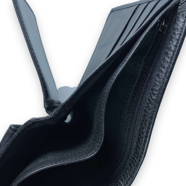 Кошелек мужской, кожа 2 отделения для купюр, цвет черный Кошелек мужской, кожа 2 отделения для купюр, цвет черный