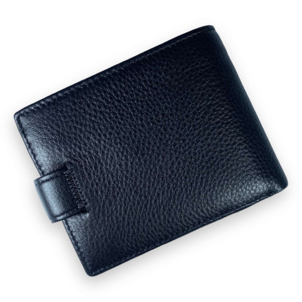 Кошелек мужской, кожа 2 отделения для купюр, цвет черный Кошелек мужской, кожа 2 отделения для купюр, цвет черный