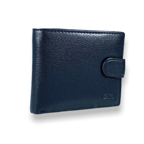 Чоловічий гаманець із затискачем для купюр, шкірозамінник, чорний