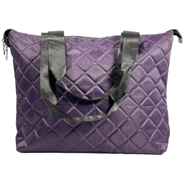 Удобная сумка-шопер для женщин на одно отделение, 16 л, фиолетовая Удобная сумка-шопер для женщин на одно отделение, 16 л, фиолетовая