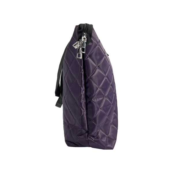 Удобная сумка-шопер для женщин на одно отделение, 16 л, фиолетовая Удобная сумка-шопер для женщин на одно отделение, 16 л, фиолетовая