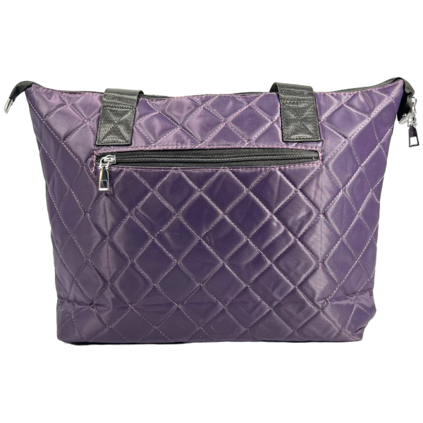 Удобная сумка-шопер для женщин на одно отделение, 16 л, фиолетовая Удобная сумка-шопер для женщин на одно отделение, 16 л, фиолетовая