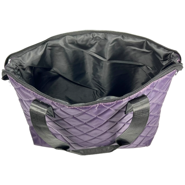 Удобная сумка-шопер для женщин на одно отделение, 16 л, фиолетовая Удобная сумка-шопер для женщин на одно отделение, 16 л, фиолетовая