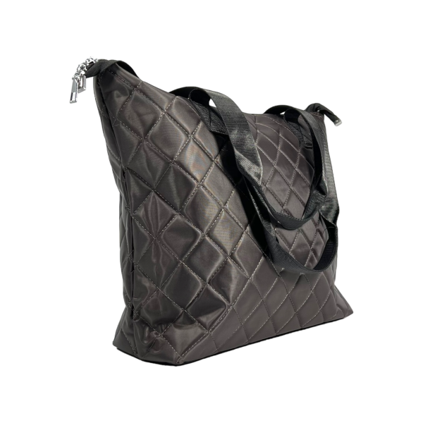 Жіноча практична сумка-шопер на одне відділення, коричнева Жіноча практична сумка-шопер на одне відділення, коричнева