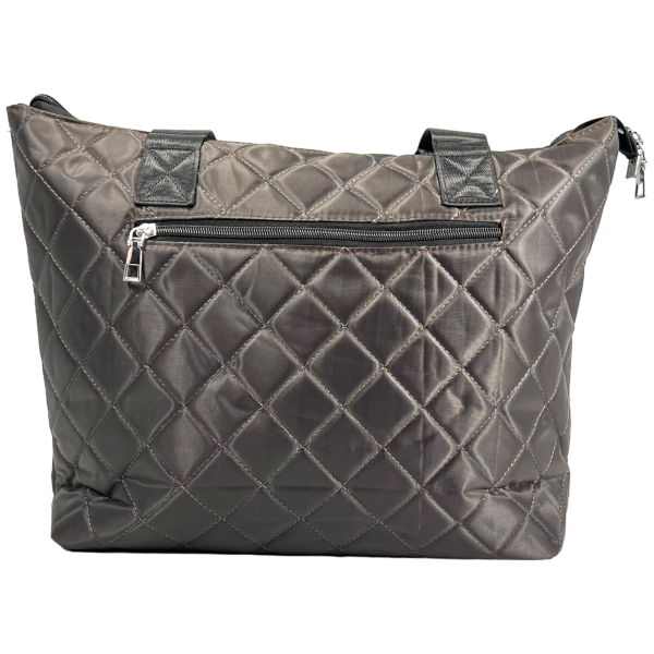 Жіноча практична сумка-шопер на одне відділення, коричнева Жіноча практична сумка-шопер на одне відділення, коричнева