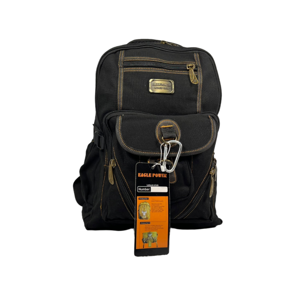 Городской рюкзак, брезентовый, цвет черный