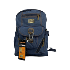 Міський рюкзак, брезентовий, колір синій, 25 л, 6 відділень з боковими кишенями