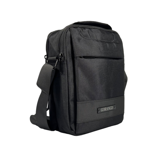 Сумка через плече для практичного та стильного чоловіка, 5 л, 4 відділення, чорна Сумка через плече для практичного та стильного чоловіка, 5 л, 4 відділення, чорна