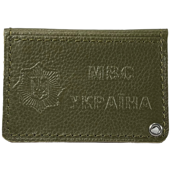 Обкладинка на посвідчення МВС України, зеленого кольору