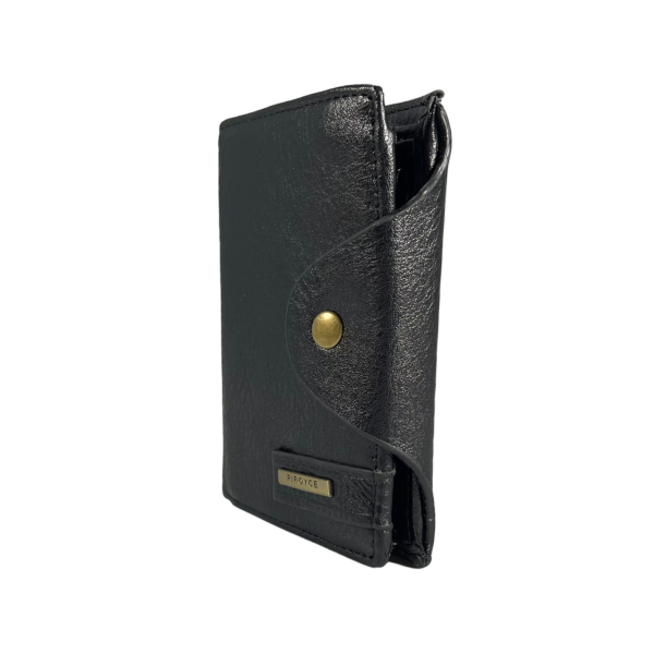 Мужской кошелек черного цвета из высококачественной экокожи