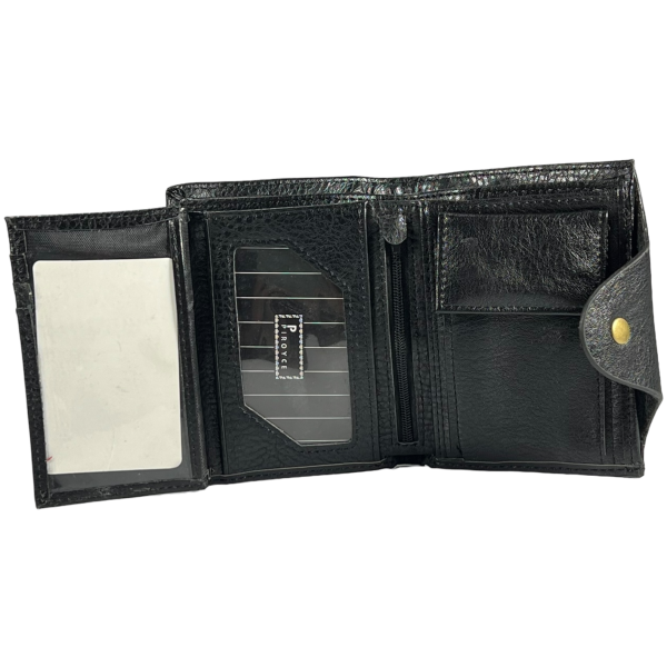 Мужской кошелек черного цвета из высококачественной экокожи
