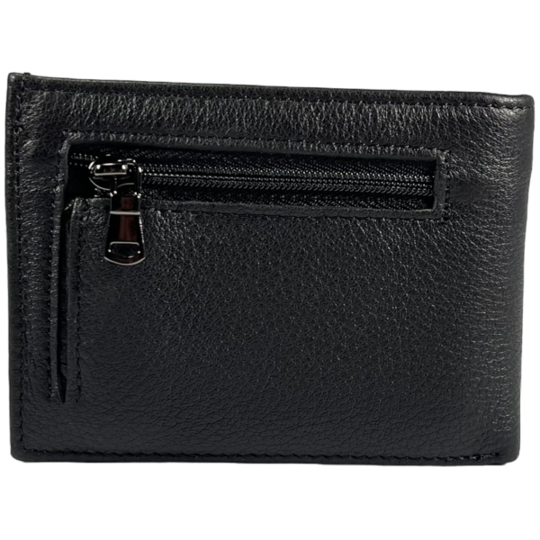 Классический мужской кошелек, кожаный, 2 отдела для купюр, черный Классический мужской кошелек, кожаный, 2 отдела для купюр, черный