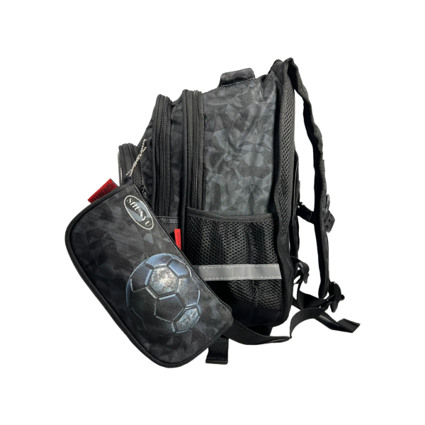 Шкільний рюкзак на чотири відділення, пенал у подарунок, колір сірий