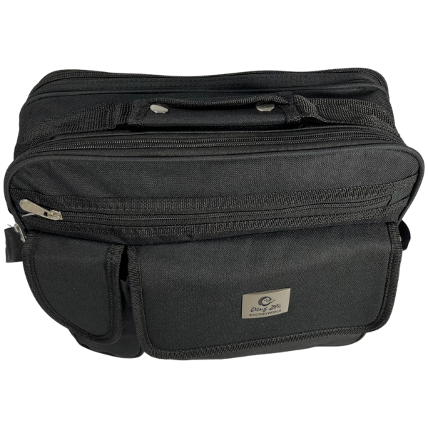 Сумка через плечо на пять отделений, 12 л, функциональная, черная Сумка через плечо на пять отделений, 12 л, функциональная, черная