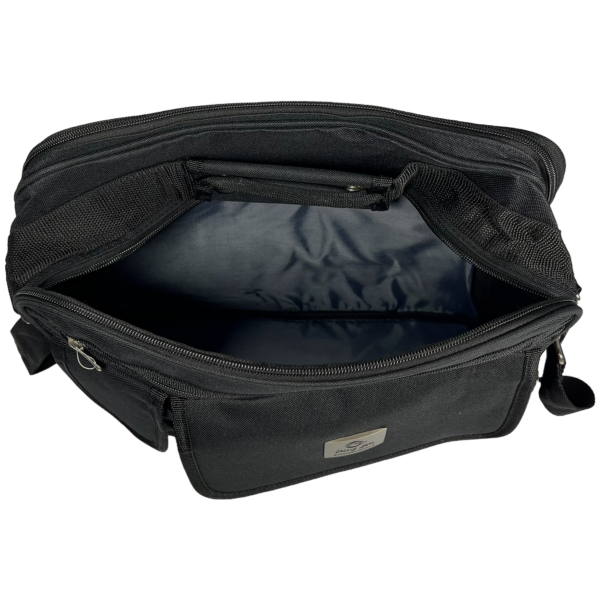 Сумка через плечо на пять отделений, 12 л, функциональная, черная Сумка через плечо на пять отделений, 12 л, функциональная, черная