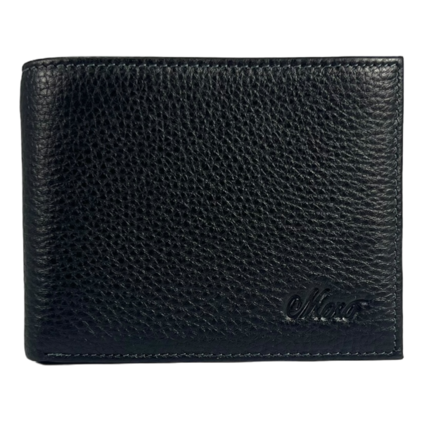 Мужской кошелек из натуральной кожи, черный