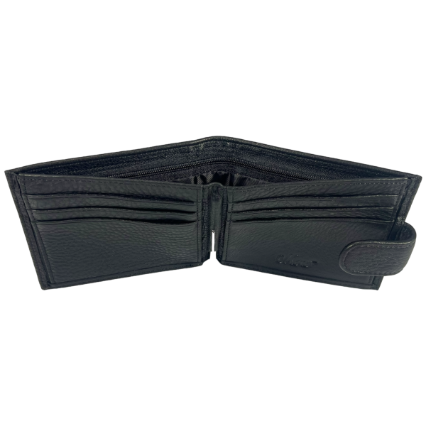 Классический кошелек из натуральной кожи черного цвета для мужчин Классический кошелек из натуральной кожи черного цвета для мужчин