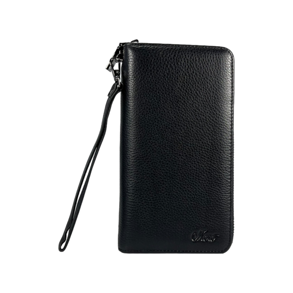 Элегантный кожаный мужской кошелек с 6 отделениями для купюр