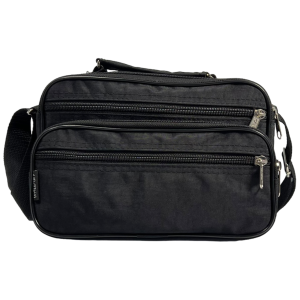 Прочная текстильная сумка через плечо на четыре отделения, 5 л, черная