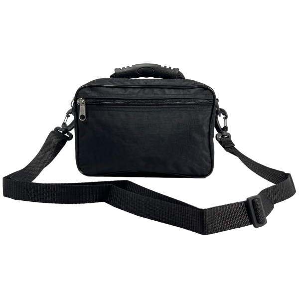 Функціональна чоловіча сумка через плече на п'ять відділень, чорна Функціональна чоловіча сумка через плече на п'ять відділень, чорна
