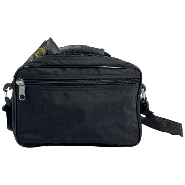Функціональна чоловіча сумка через плече на п'ять відділень, чорна Функціональна чоловіча сумка через плече на п'ять відділень, чорна